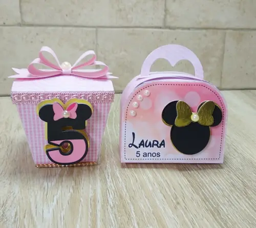 Kit caixas Minnie 32 pçs Luxo