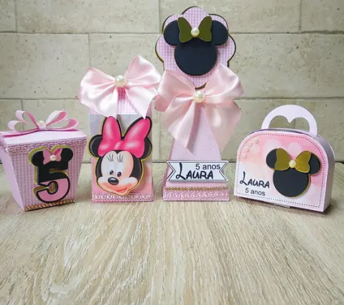 Kit caixas Minnie 32 pçs Luxo