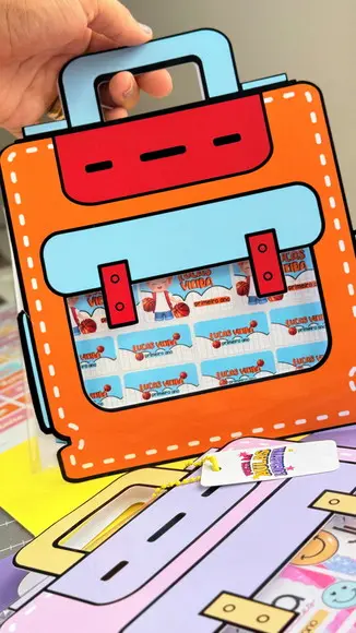 Kit com 91 Etiquetas Escolar- Papelaria