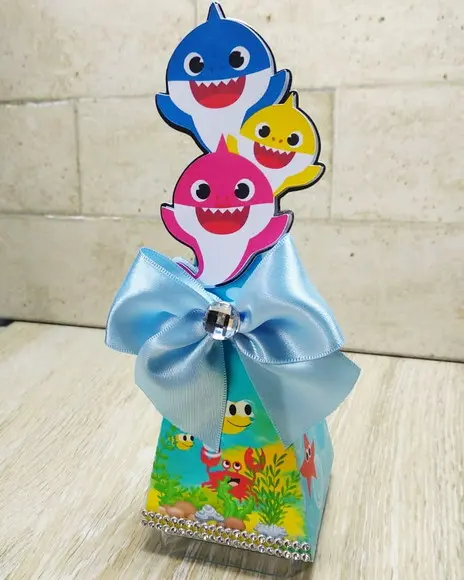 Kit festa baby shark 40 pçs Luxo
