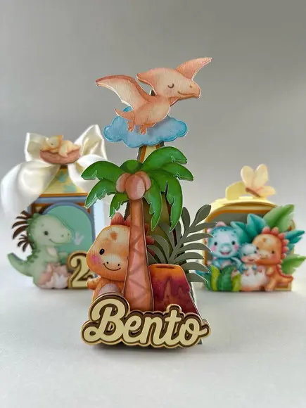 Kit Festa Dino Baby Luxo 12 Pçs