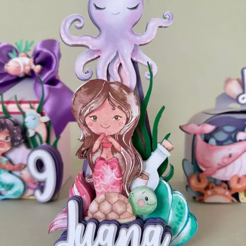 Kit Festa Luxo Sereias 12 Pçs