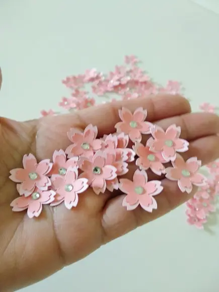 kit mini flores de cerejeira 2 cm