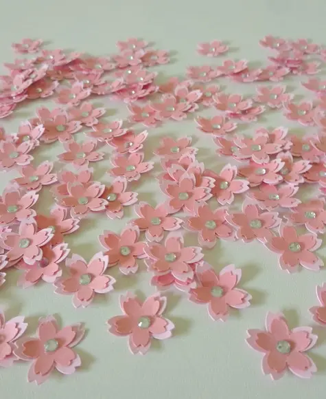kit mini flores de cerejeira 2 cm