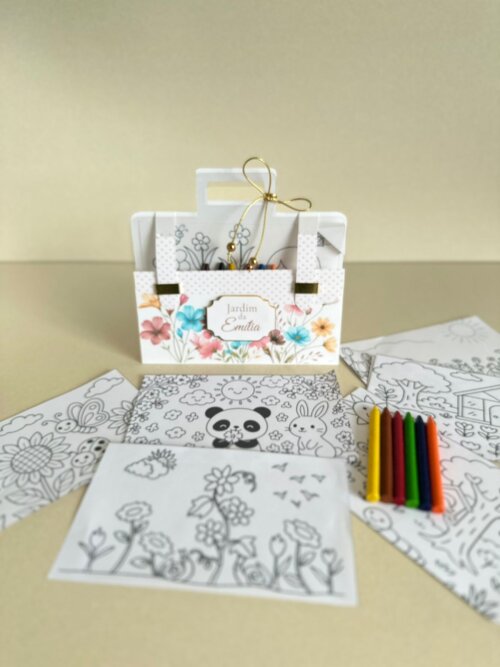 Kit de Colorir Jardim Encantado | Lembrancinha Infantil Personali