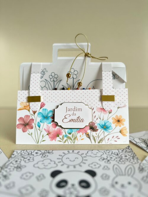 Kit de Colorir Jardim Encantado | Lembrancinha Infantil Personali