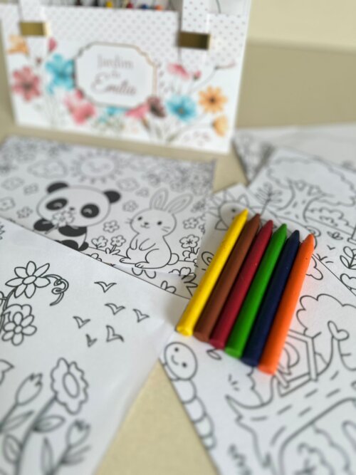 Kit de Colorir Jardim Encantado | Lembrancinha Infantil Personali