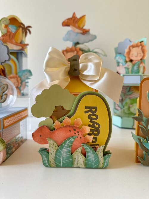 Kit Excellence Dino Baby Personalizado 28 Peças | Papelaria Arte