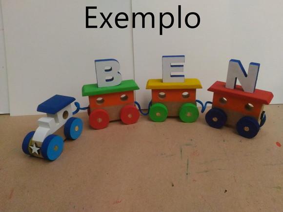 1 Vagão com Letra Colorido