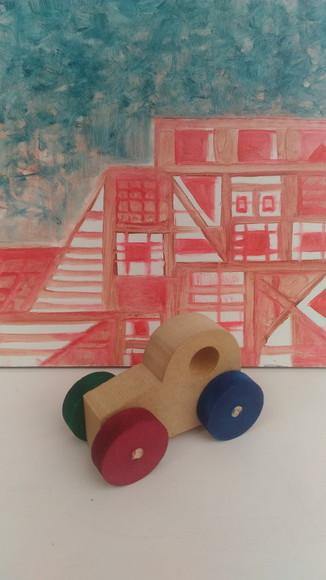10 Mini Carrinhos Sport de mdf Multicolorido Pq