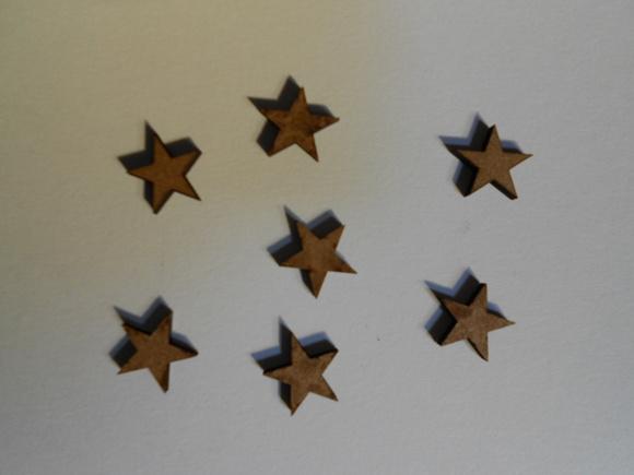 50 recortes de estrela em mdf