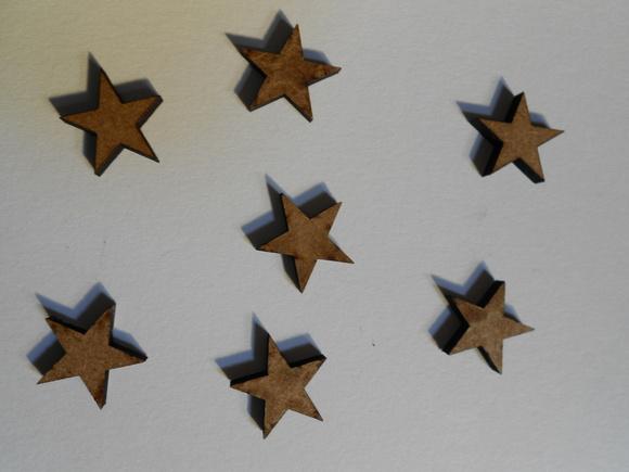 50 recortes de estrela em mdf
