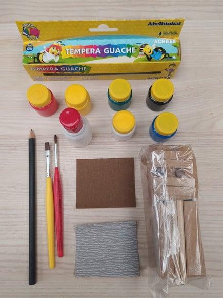 Kit Carrinho para Montar e Colorir