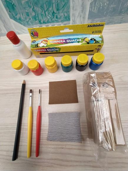 Kit Carrinho para Montar e Colorir