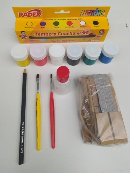 Kit Carrinho para Montar e Colorir