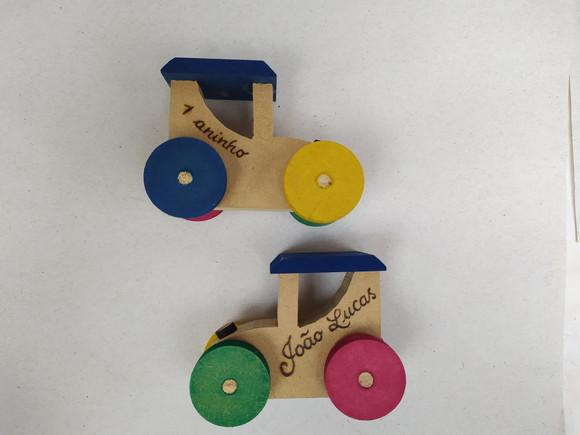 Mini Jeep de mdf Multicolorido Pq