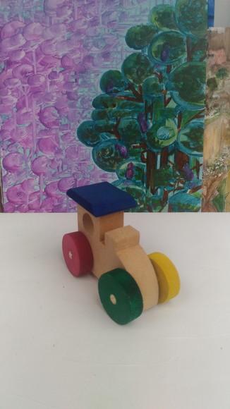 Mini Trenzinho de mdf Multicolorido Pq