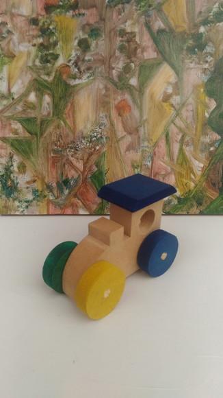Mini Trenzinho de mdf Multicolorido Pq