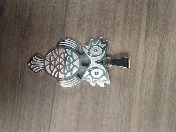 Pingente Coruja em Aço Inoxidável