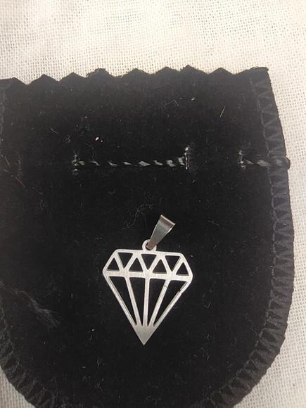 Pingente Diamante Aço Inoxidável