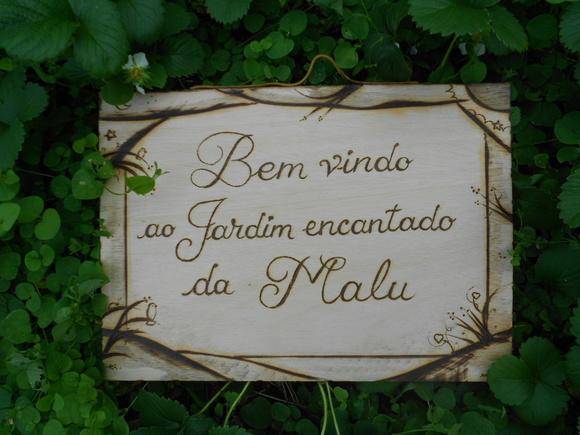 placa artesanal pirografada