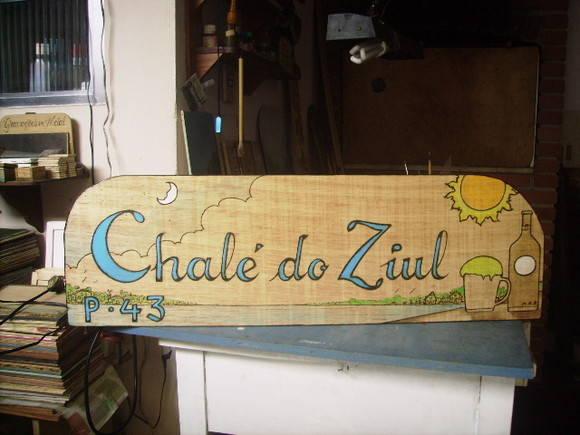 placa para chalé pousada hotel