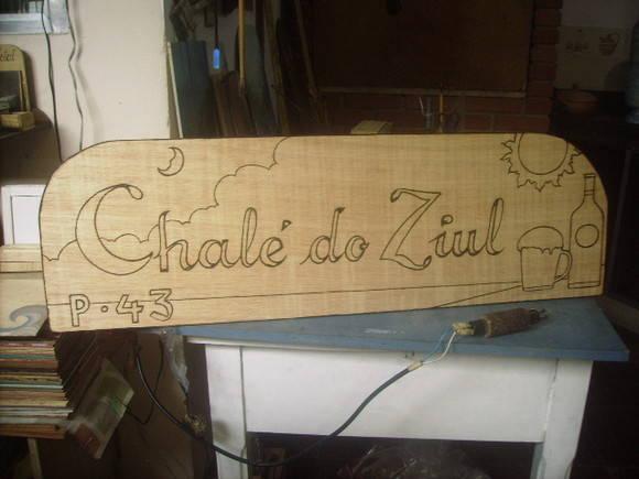placa para chalé pousada hotel