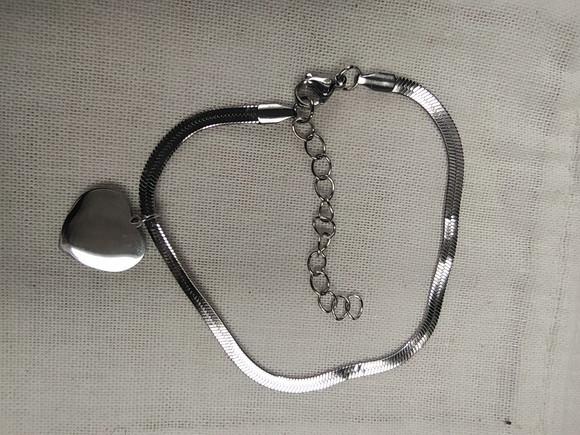 Pulseira Coração Aço Inoxidável