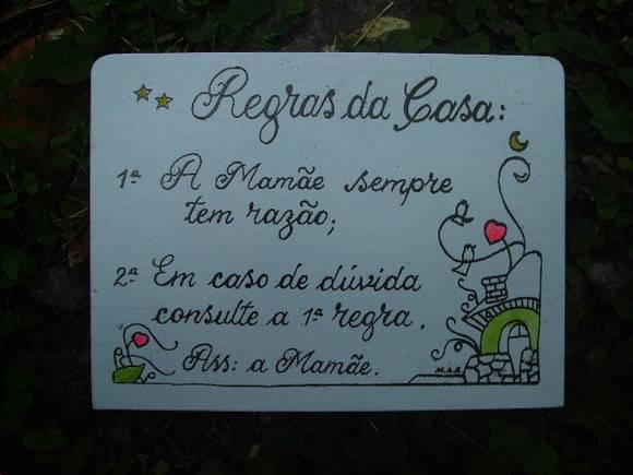 Quadrinho Regras da Casa