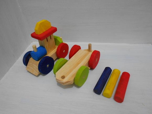 Trenzinho De Madeira multicolorido 2