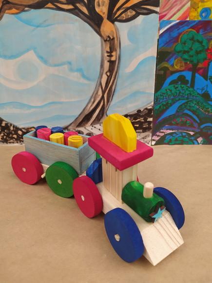 Trenzinho de Madeira Multicolorido 4