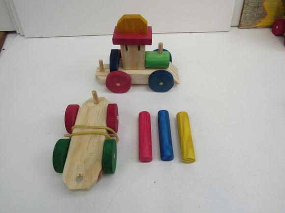 Trenzinho de Madeira Multicolorido Stander