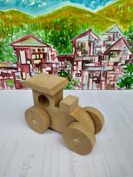 Trenzinhos de mdf Cru 10 Unidades