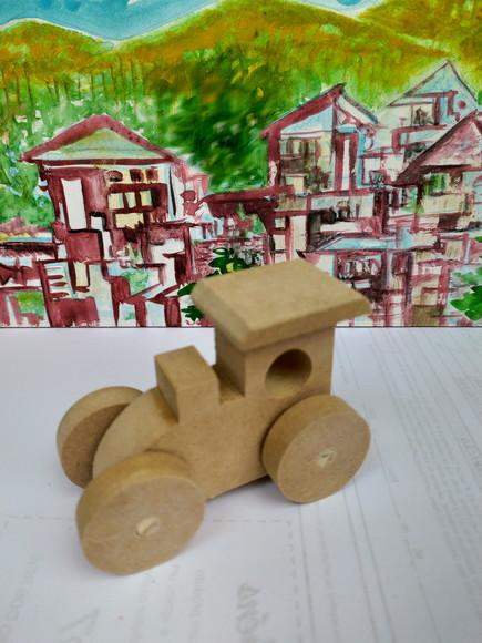 Trenzinhos de mdf Cru 10 Unidades