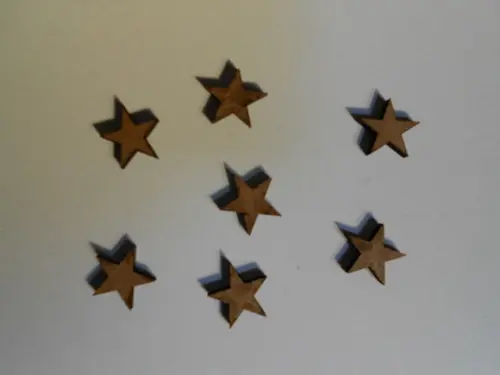 50 recortes de estrela em mdf