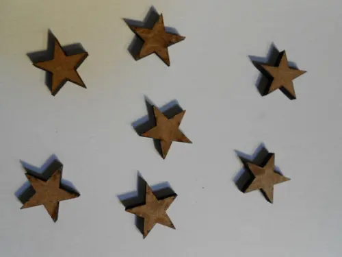 50 recortes de estrela em mdf