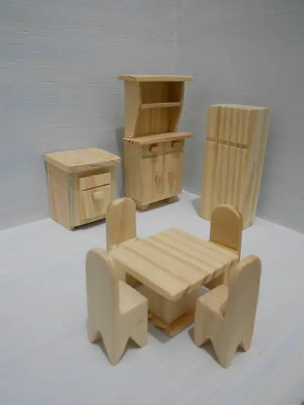Kit Moveis Miniaturas- Cozinha 8 Peças