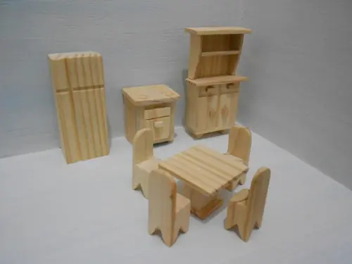 Kit Moveis Miniaturas- Cozinha 8 Peças