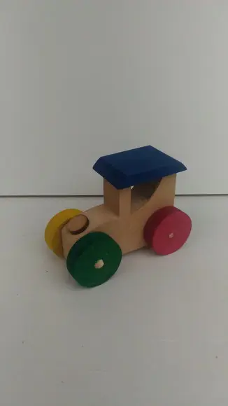 Mini Jeep de mdf Multicolorido Pq