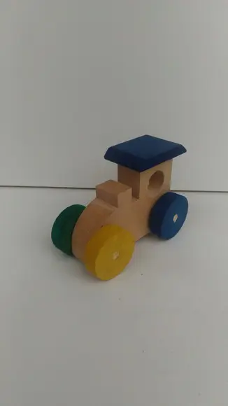 Mini Trenzinho de mdf Multicolorido Pq