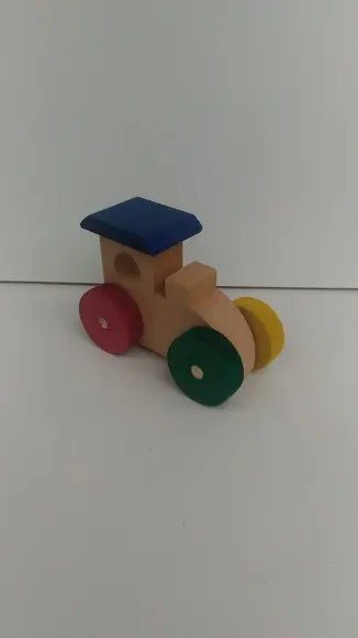 Mini Trenzinho de mdf Multicolorido Pq