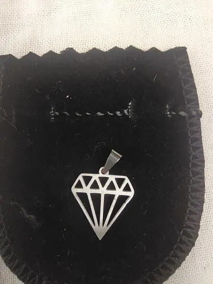Pingente Diamante Aço Inoxidável