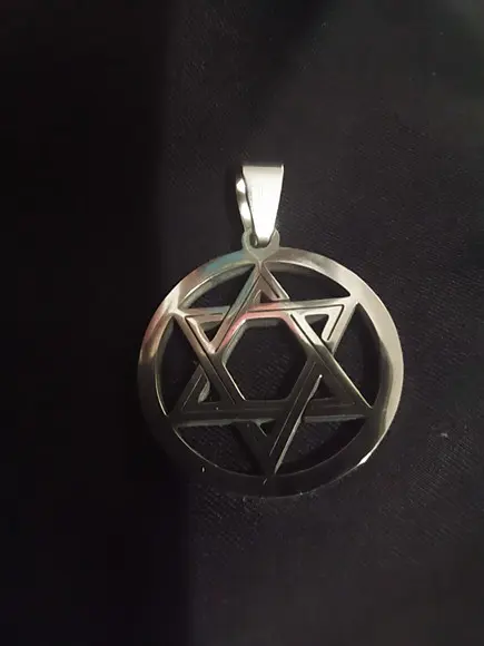 Pingente Estrela de Davi Médio Aço Inox