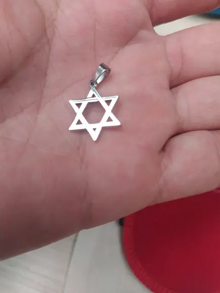 Pingente Estrela de Davi Pequeno Aço Inox