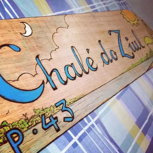 placa para chalé pousada hotel