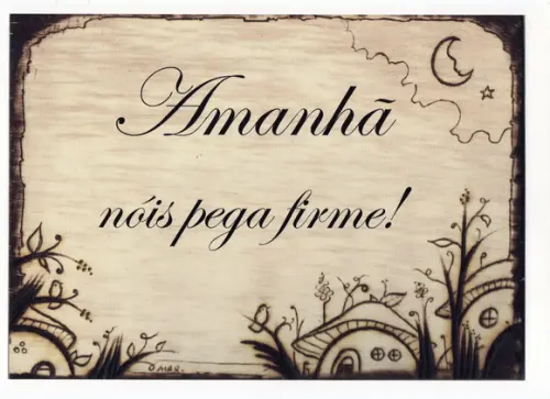 Placa de madeira 20x28 cm -humor