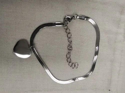 Pulseira Coração Aço Inoxidável
