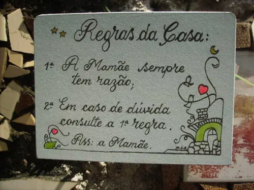 Quadrinho Regras da Casa