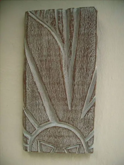 quadro com entalhe de sol