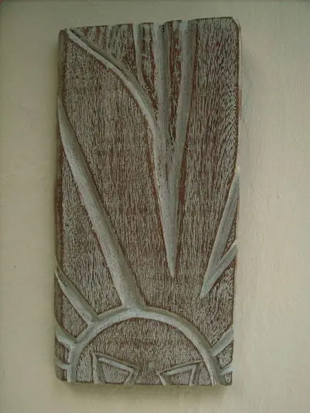 quadro com entalhe de sol